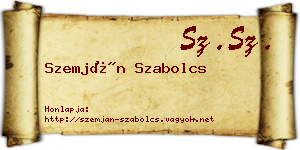 Szemján Szabolcs névjegykártya